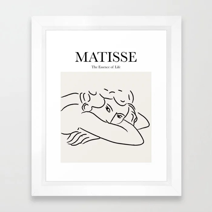 Matisse - The Essence of Line Framed Art Print | Society6