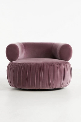 Martinique Velvet Swivel Chair | Anthropologie (US)