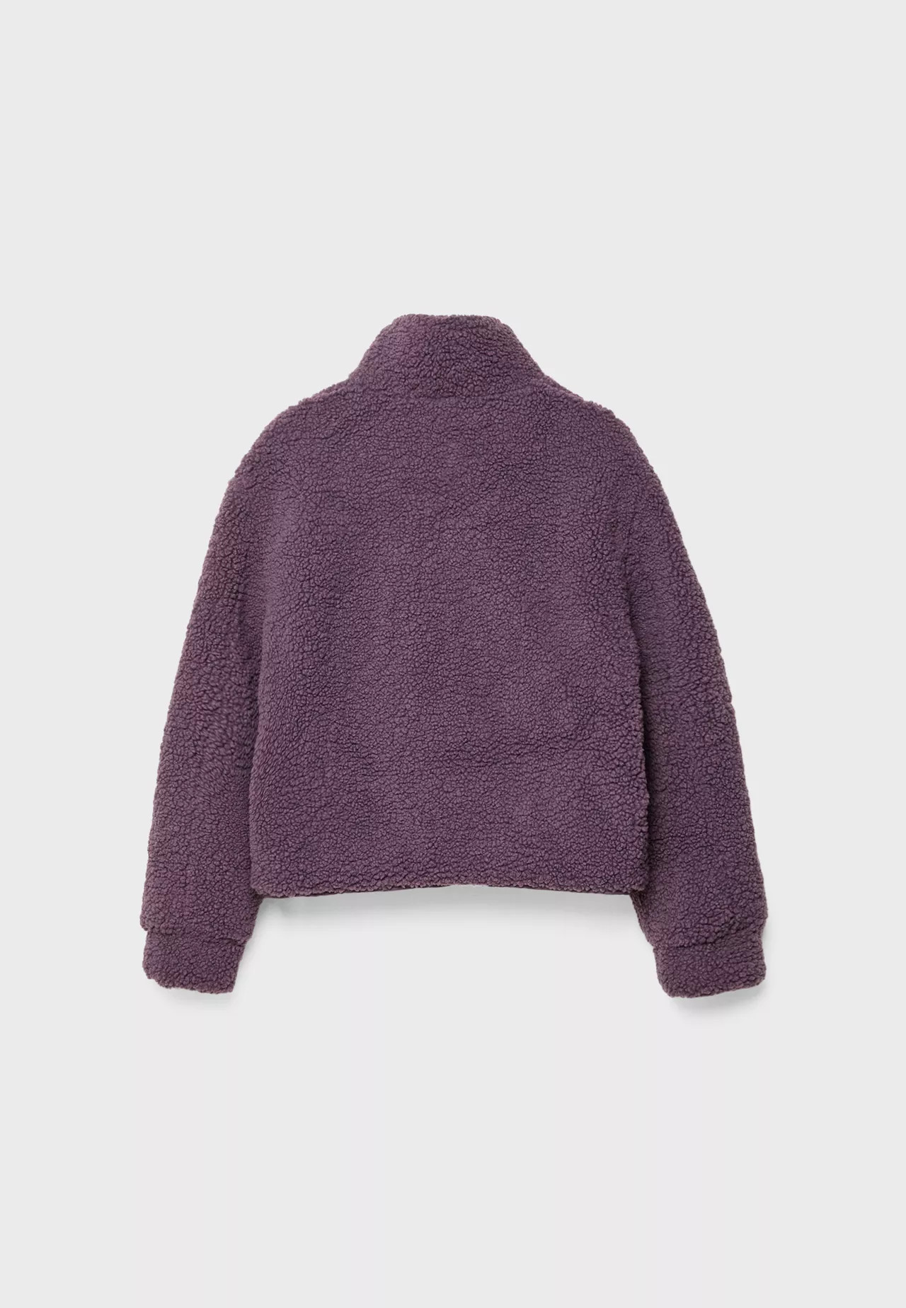 Zip-up faux shearling lined jacket | Stradivarius (UK)