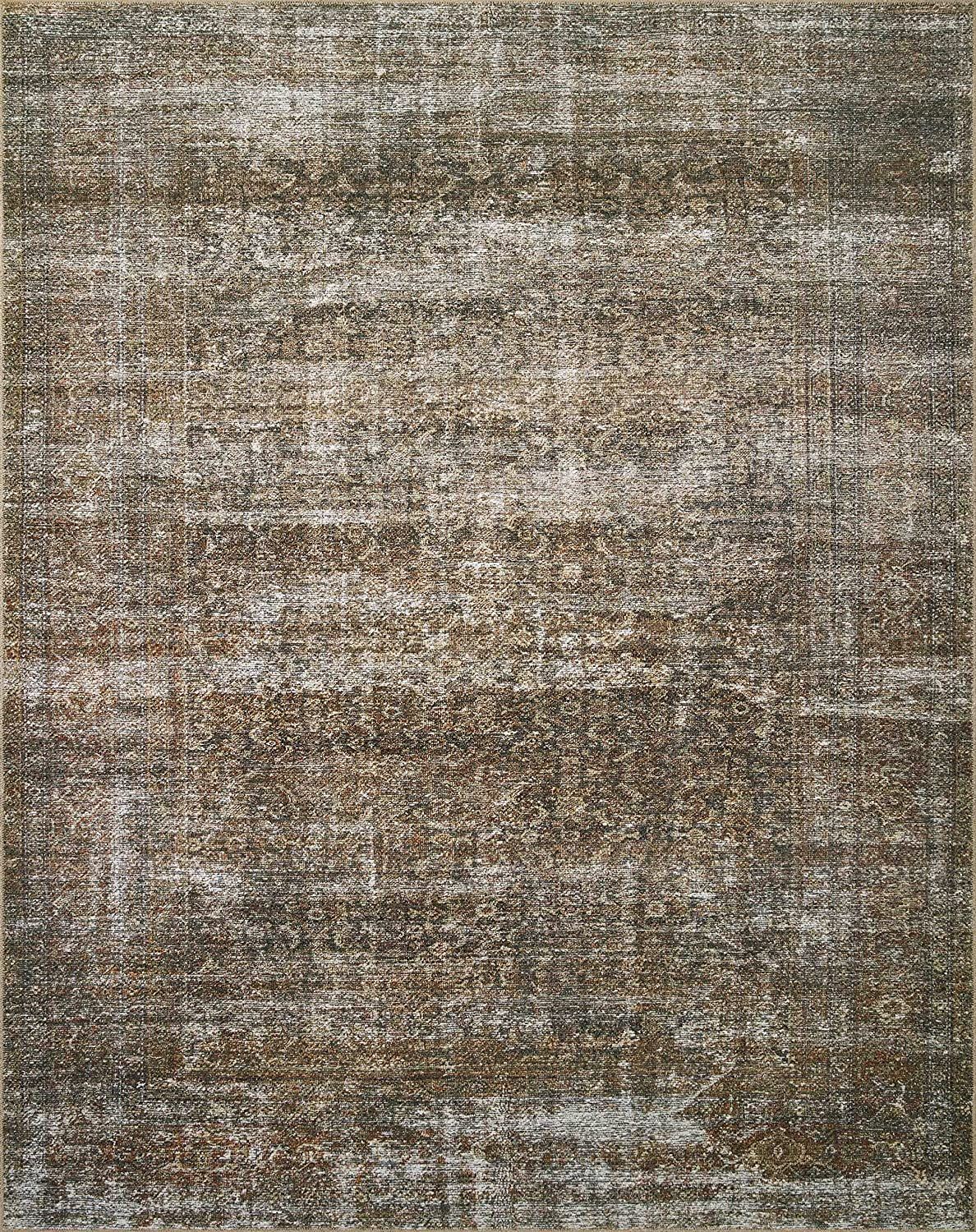 Amber Lewis x Loloi Billie Collection BIL-06 Tobacco / Rust 5' x 7'6" Area Rug | Amazon (US)