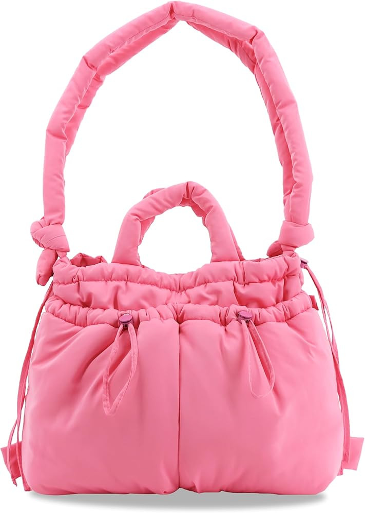 J World Quilted Puffer Tote Bag for Women. Puffy Shoulder Handbag Converts to Puff Backpack. Fluf... | Amazon (US)