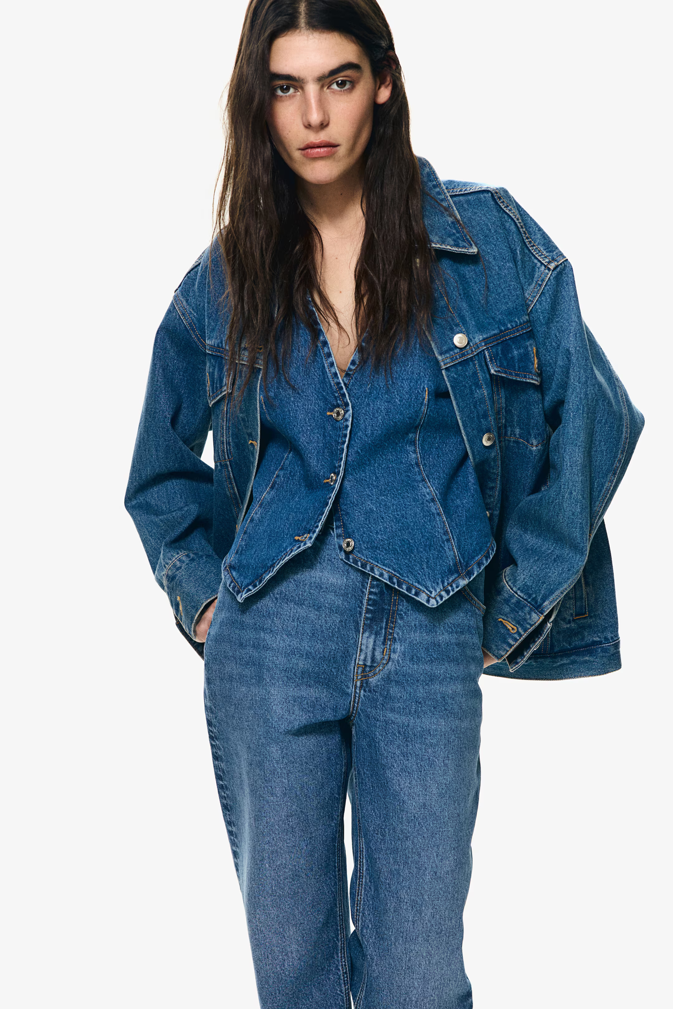 Tapered High-Waist Ankle Jeans | H&M (US + CA)