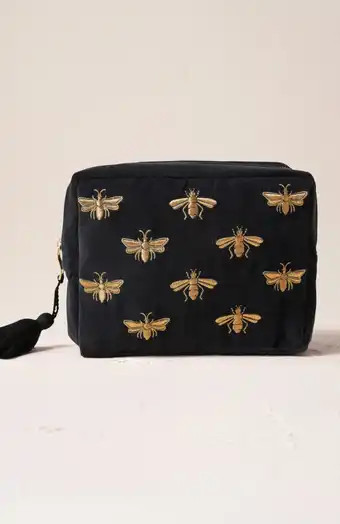 Elizabeth Scarlett Honey Bee Velvet Makeup Bag | Nordstrom | Nordstrom