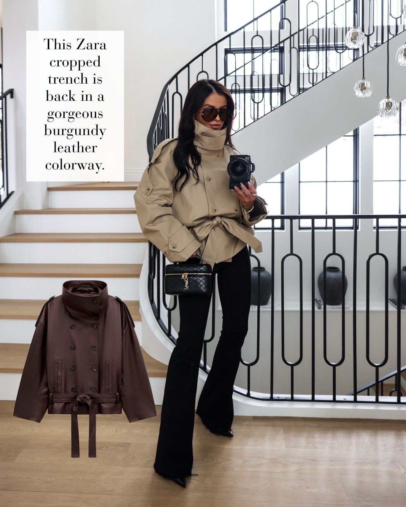 Zara viral cropped trench back in stock in leather

#LTKOver40 #LTKSeasonal #LTKmomlife