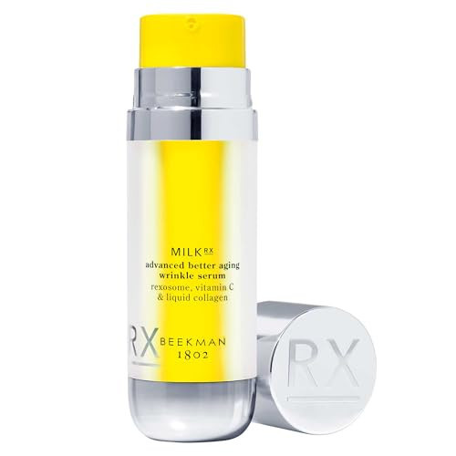 Beekman 1802 Milk RX Advanced Better Aging Wrinkle Serum – Target Wrinkles & Brighten Dark Spots With Liquid Collagen Peptide & Goat Milk Exosomes, Fragrance Free, Safe for Sensitive Skin, 1 Fl Oz | Amazon (US)