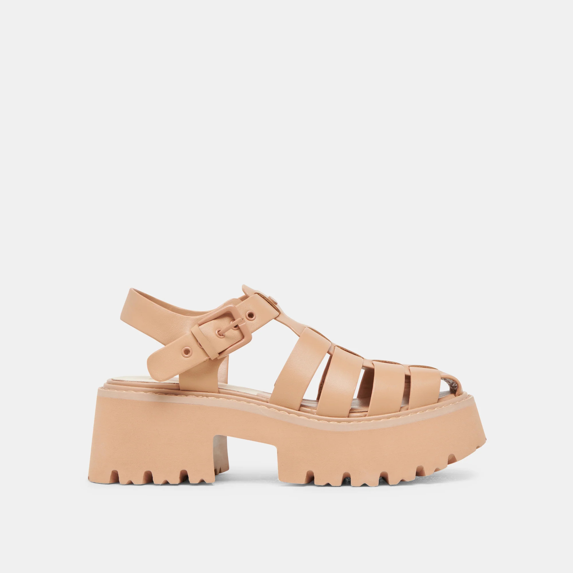 LASLY TONAL SANDALS CAFE LEATHER | DolceVita.com