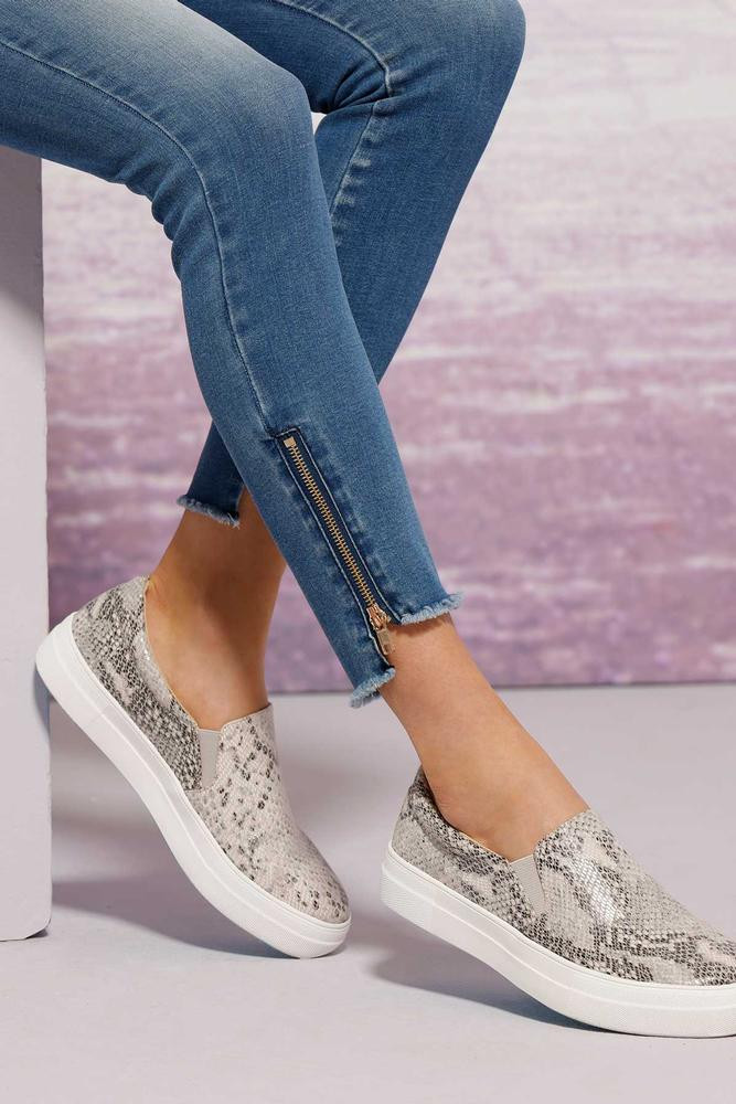 snake slip on sneakers | Versona