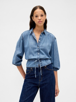 Denim Tie-Waist Shirt | Gap (CA)
