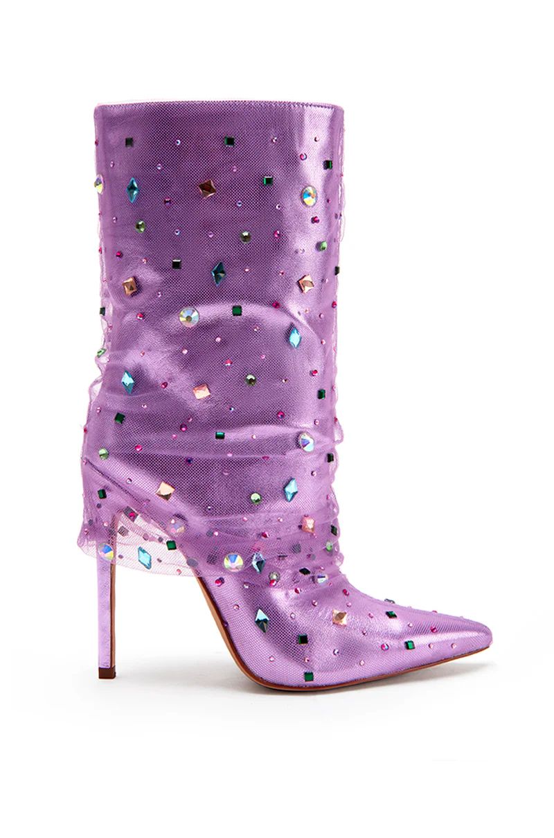 LIORA-PURPLE STILETTO BOOTIE | Azalea Wang