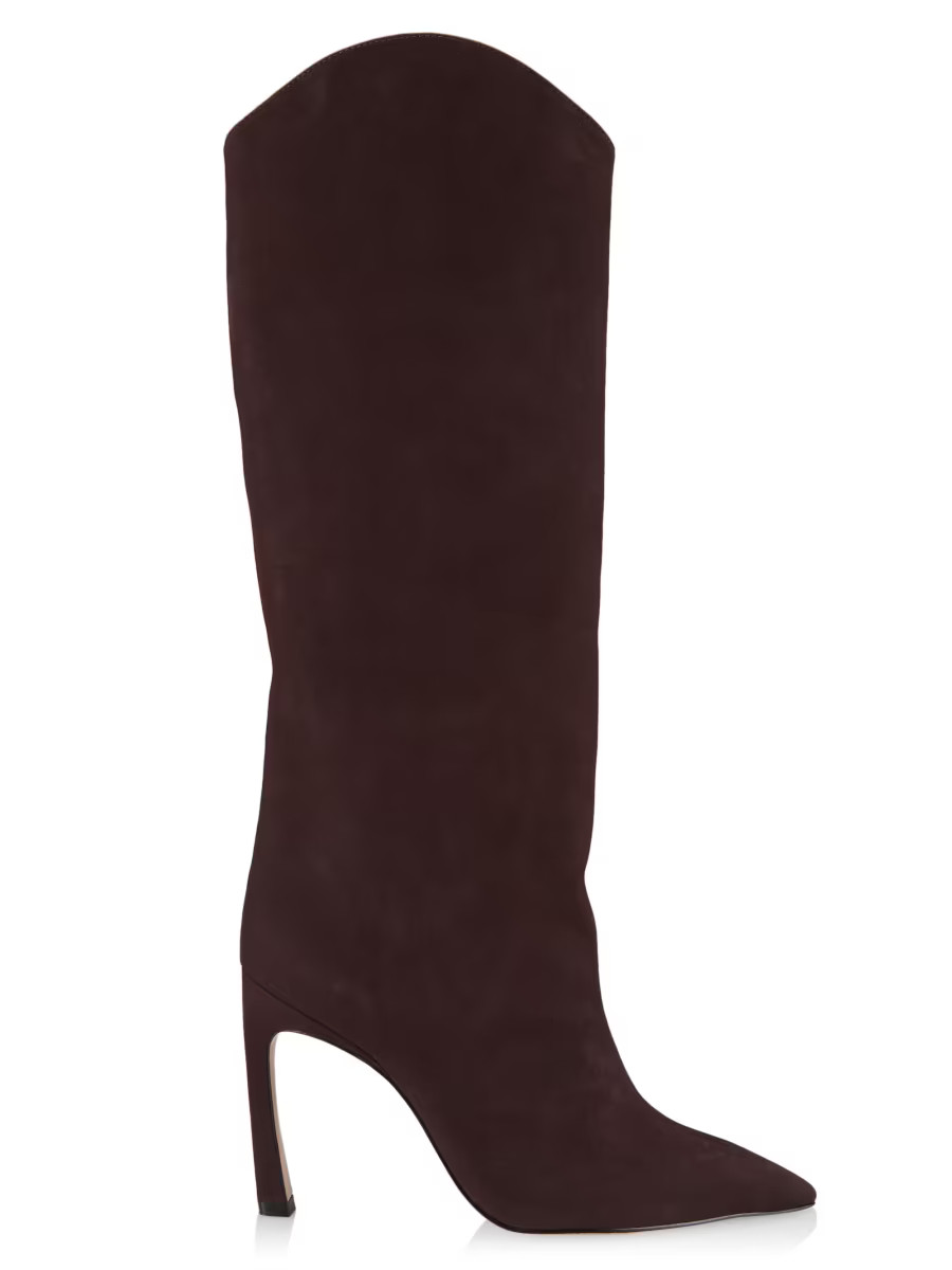 Maryana Sculpt 100MM Nubuck Knee-High Boots | Saks Fifth Avenue