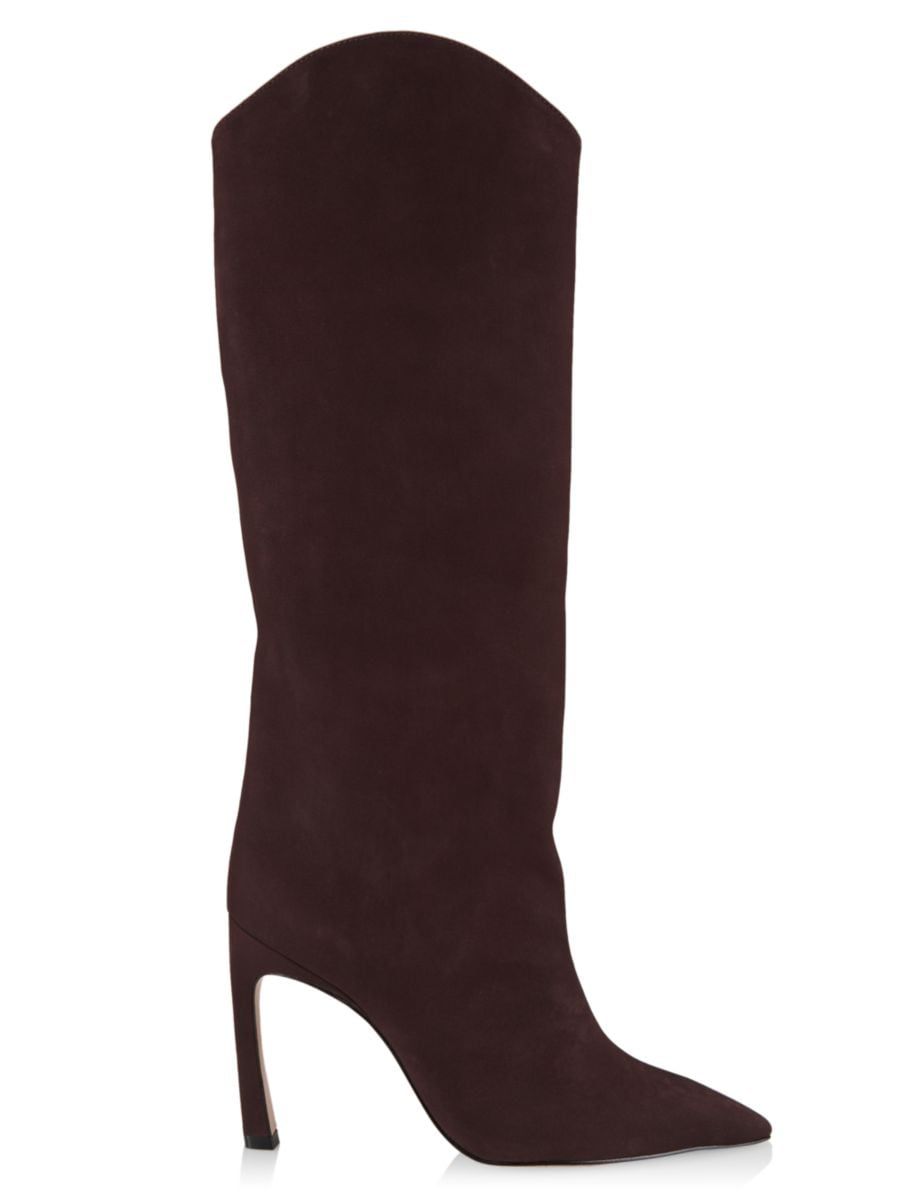 SchutzMaryana Sculpt 100MM Nubuck Knee-High Boots | Saks Fifth Avenue