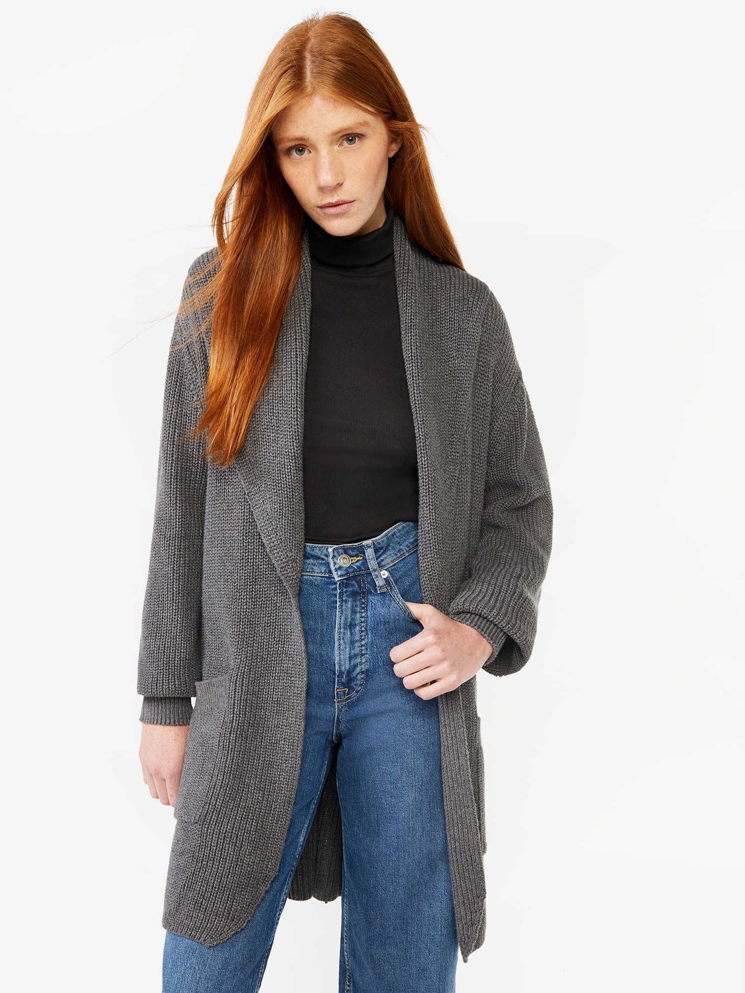 Free Assembly Women's Long Cardigan Sweater, Heavyweight - Walmart.com | Walmart (US)