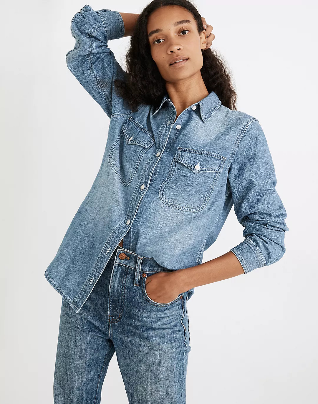 Denim Button-Up Shirt in Bluffton Wash | Madewell