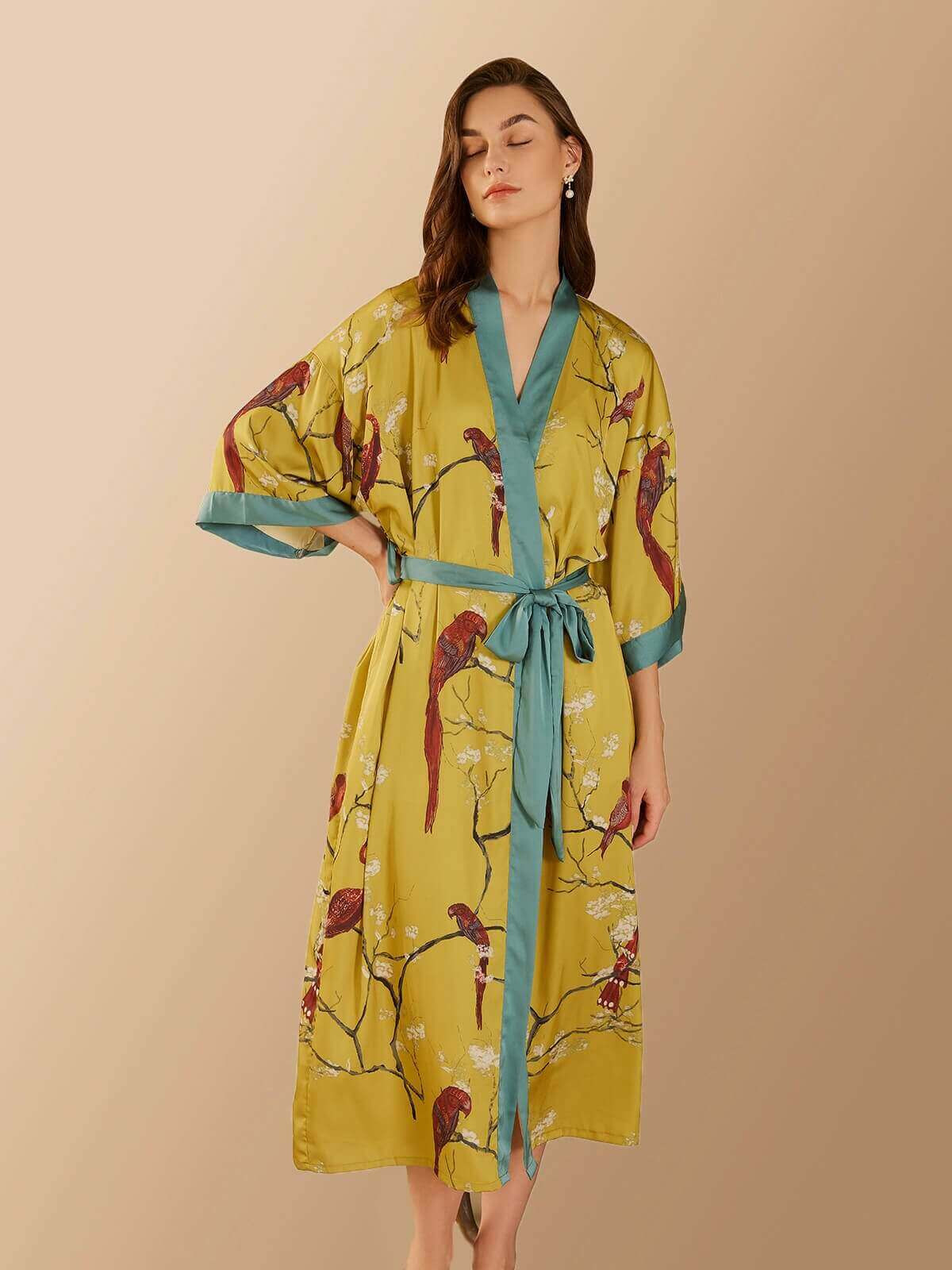Perched Bird Kimono Robe | ulivary