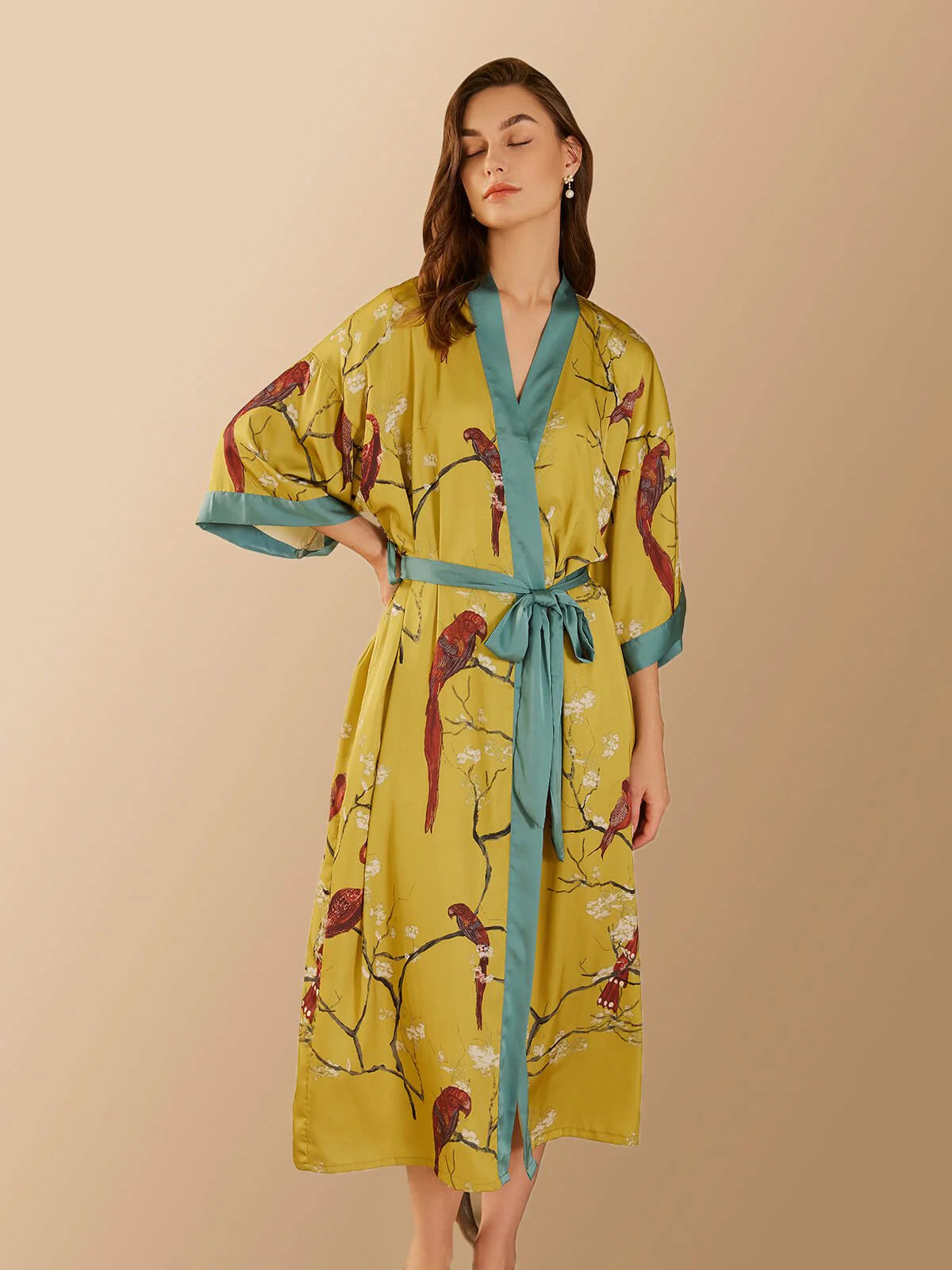 Perched Bird Kimono Robe | ulivary