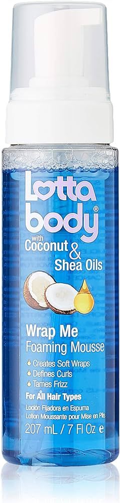 Lottabody Coconut Oil and Shea Wrap Me Foaming Curl Mousse , Creates Soft Wraps, Hair Mousse for ... | Amazon (US)