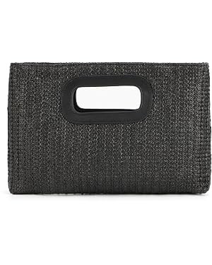 KUANG! Women's Clutch Handbags Top Handle Woven Straw Clutch Purse Shoulder Crossbody Bag Summer ... | Amazon (US)