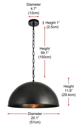 Najuma Single Light Iron Dimmable Pendant | Wayfair North America