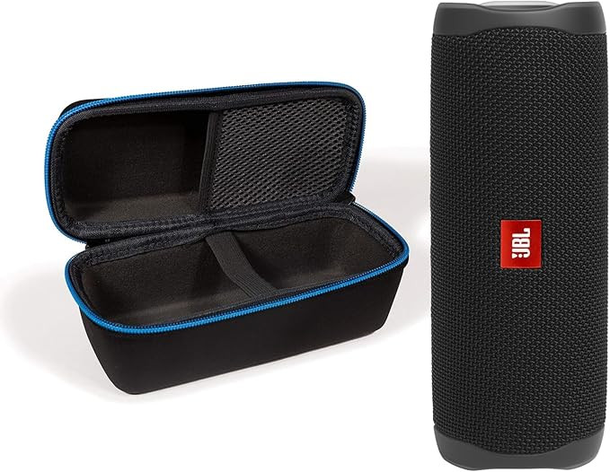JBL Flip 5 (Black) + Bundle with divvi! Protective Hardshell Case | Amazon (US)