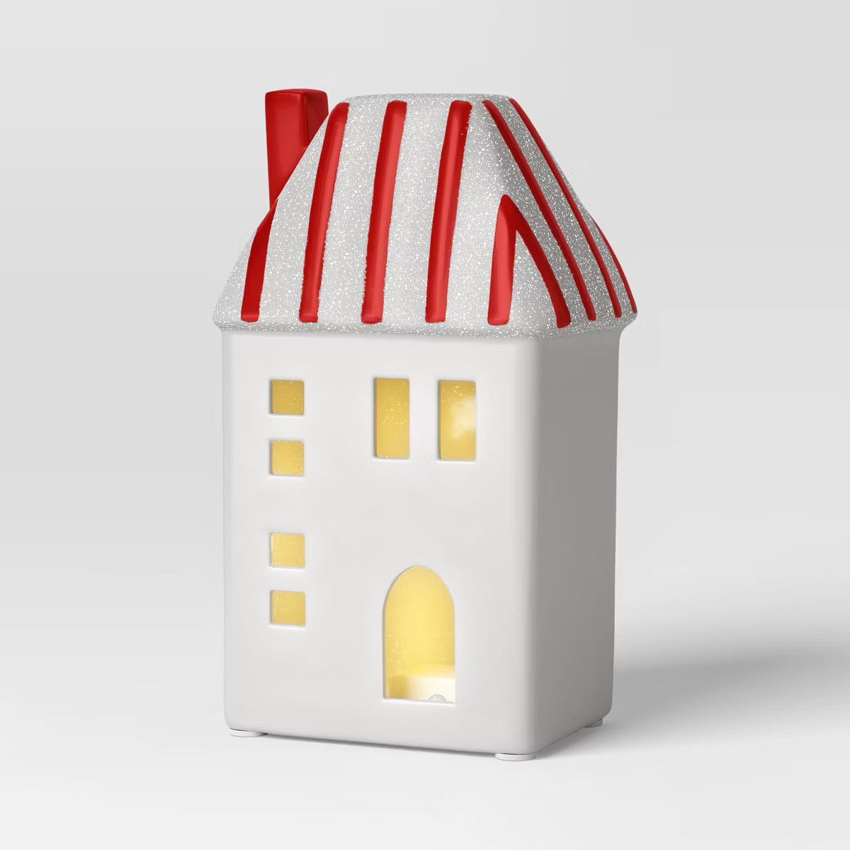 6.25" Christmas Lit White Ceramic House - Wondershop™ | Target
