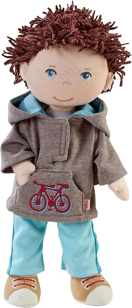 HABA Lian 12" Soft Boy Doll with Brown Hair, Blue Eyes and Embroidered Face (Machine Washable)   ... | Amazon (US)