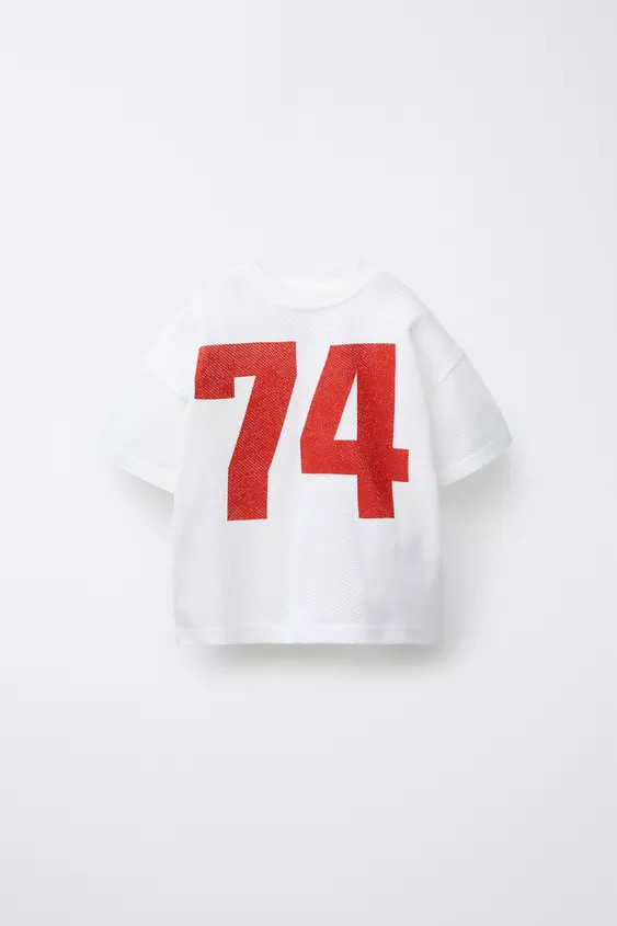 NUMBER MESH GRUNGE T-SHIRT | Zara US