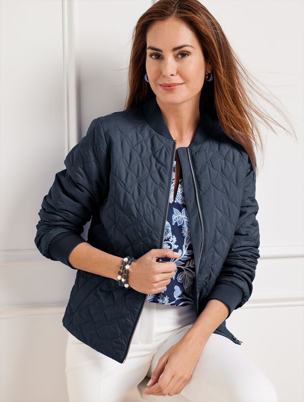 Quilted Bomber Jacket | Talbots