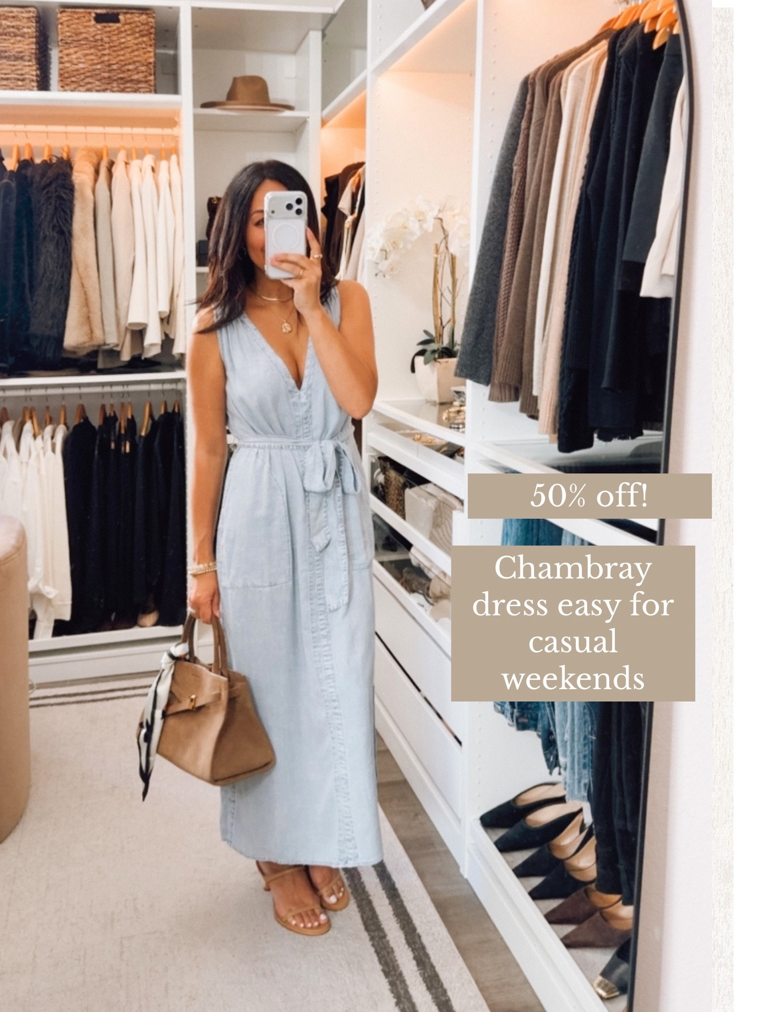 Easy lightweight dress for summer 50% off! Wearing a small

#LTKootd #LTKOver40