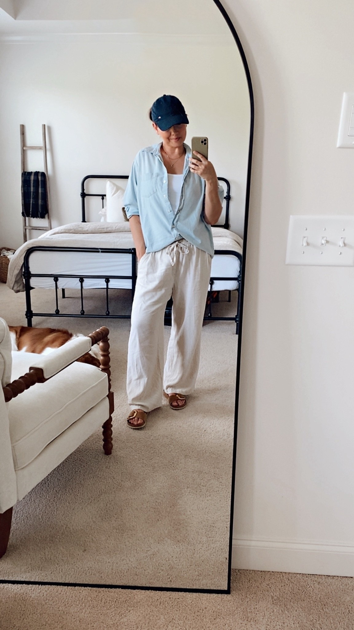 OOTD is sponsored by survival 😅

These linen pants from Old Navy because it's summer in the south. A GAP denim button-down because I enjoy pretending I have my life together. Birkenstocks because comfort is non-negotiable. And a Hilfiger baseball cap because some secrets are meant to stay between me and my dry shampoo, you know?

If you're also navigating summer chaos, moving boxes, five kids, errands, and a never-ending to-do list, this outfit has been earning its keep👌

Everything linked for you!

#LTKootd #LTKmomlife #LTKOver40