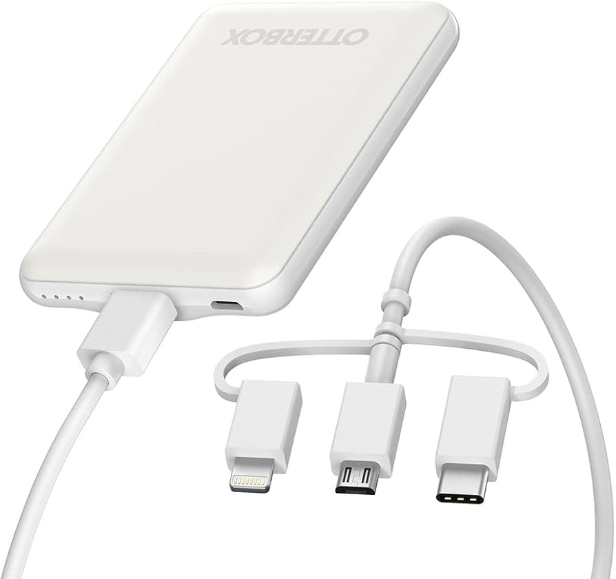 OtterBox 3-in-1 Mobile Charging Kit 5k mAh-White | Amazon (US)
