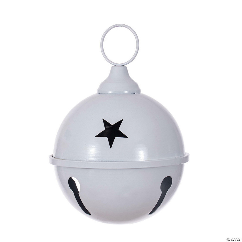 Vickerman 6" White Iron Bell Ornament. | Oriental Trading Company