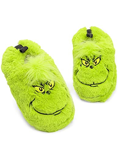 The Grinch Slippers Kids Soft Fur House Slippers Gift for Boys & Girls 12.5-13.5 US | Amazon (US)