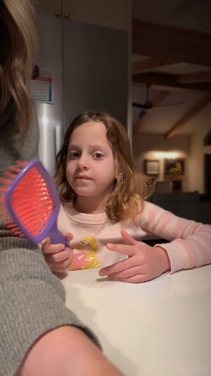 Game 👏🏼 changed 👏🏼  This detangling brush finally makes brushing my daughter’s hair tear-free! 💕

#LTKkids #LTKfamily
