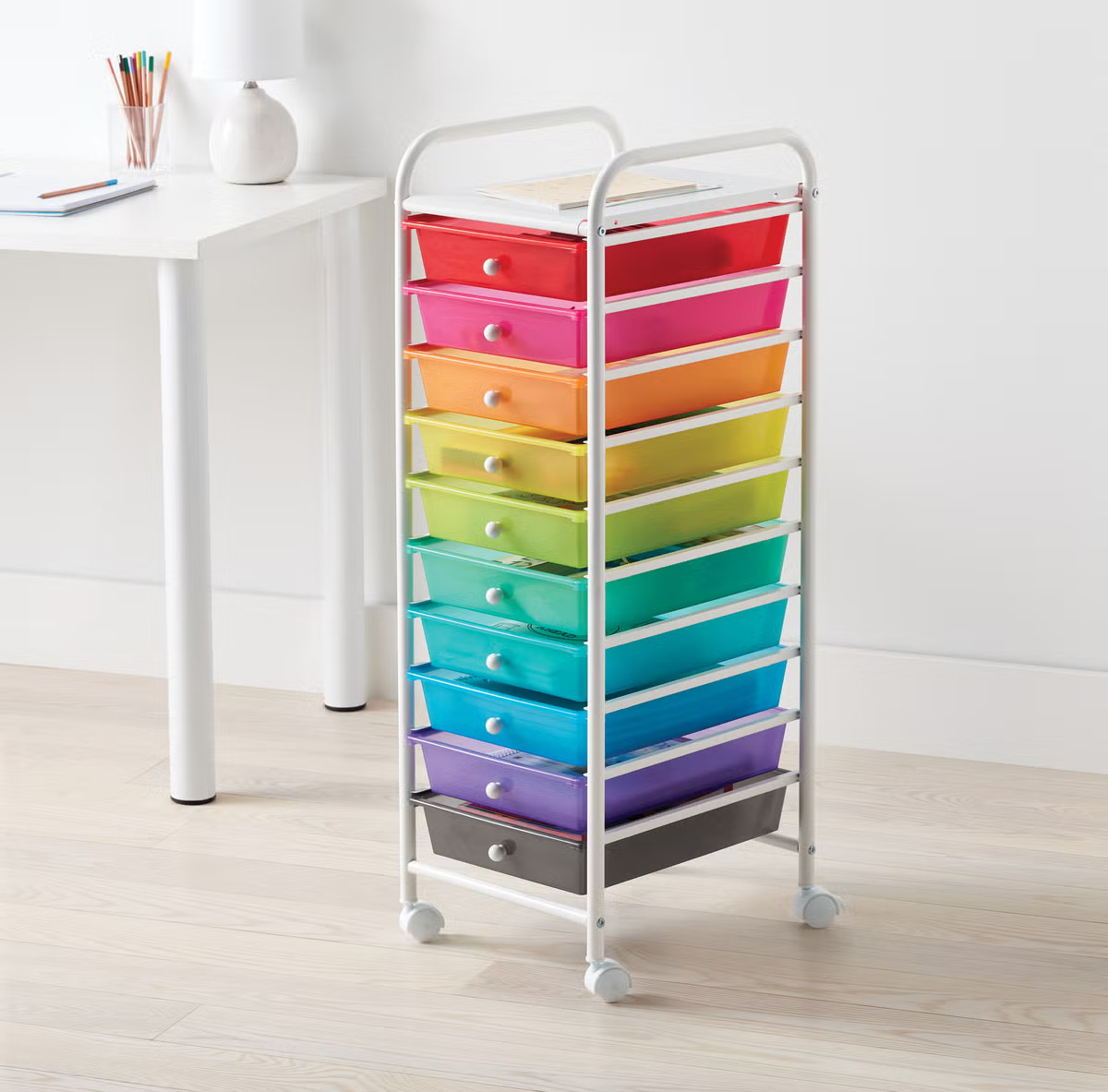 10-Drawer Rolling Cart | The Container Store