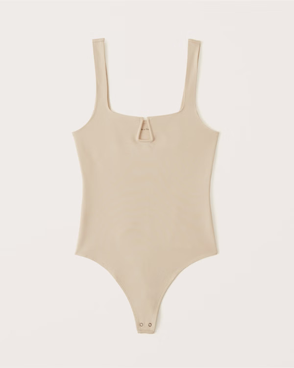 Women's Ponte Notch-Neck Bodysuit | Women's | Abercrombie.com | Abercrombie & Fitch (US)