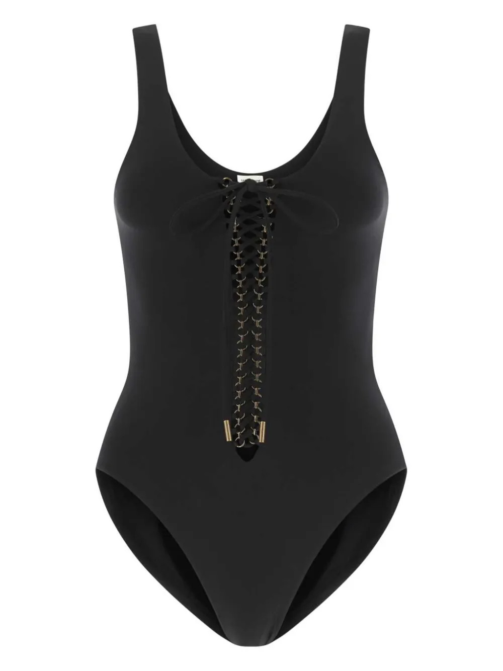 Saint LaurentSaharienne lace-up swimsuit | Farfetch Global