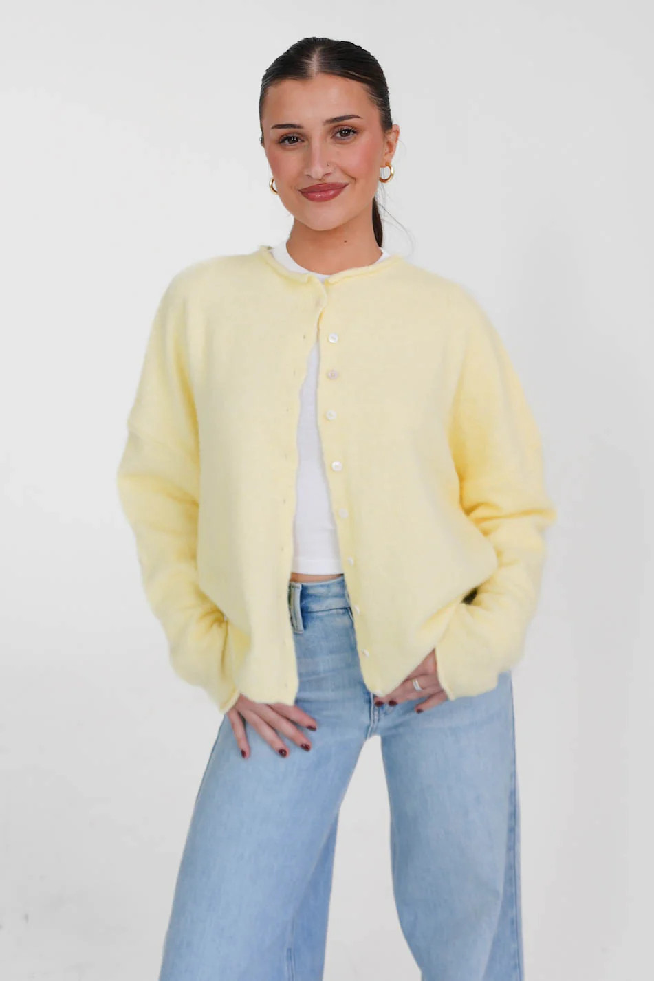 Phoebe Cardigan in Butter | Grey Bandit