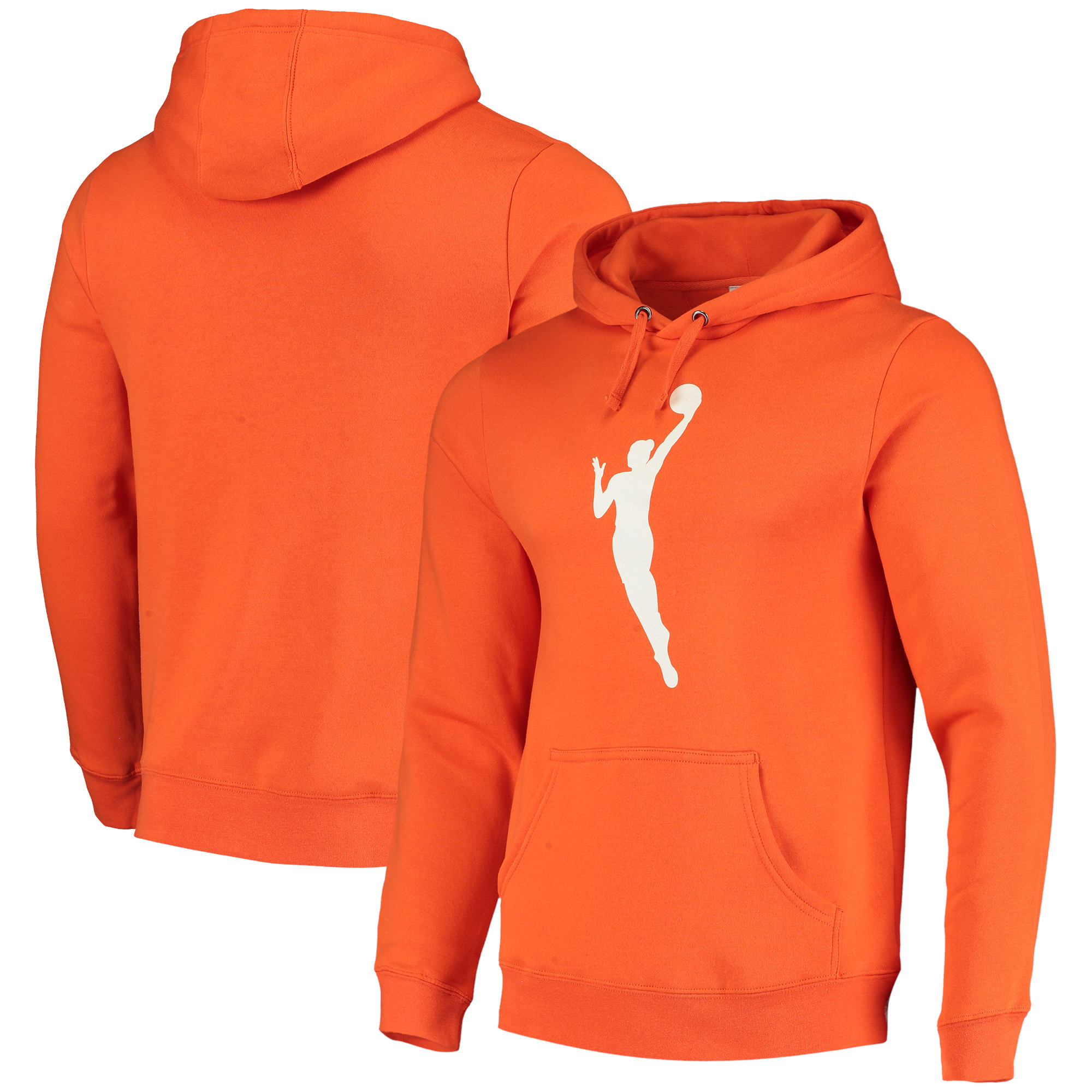 Men's Fanatics Orange WNBA Logo Fitted Pullover Hoodie | Fanatics