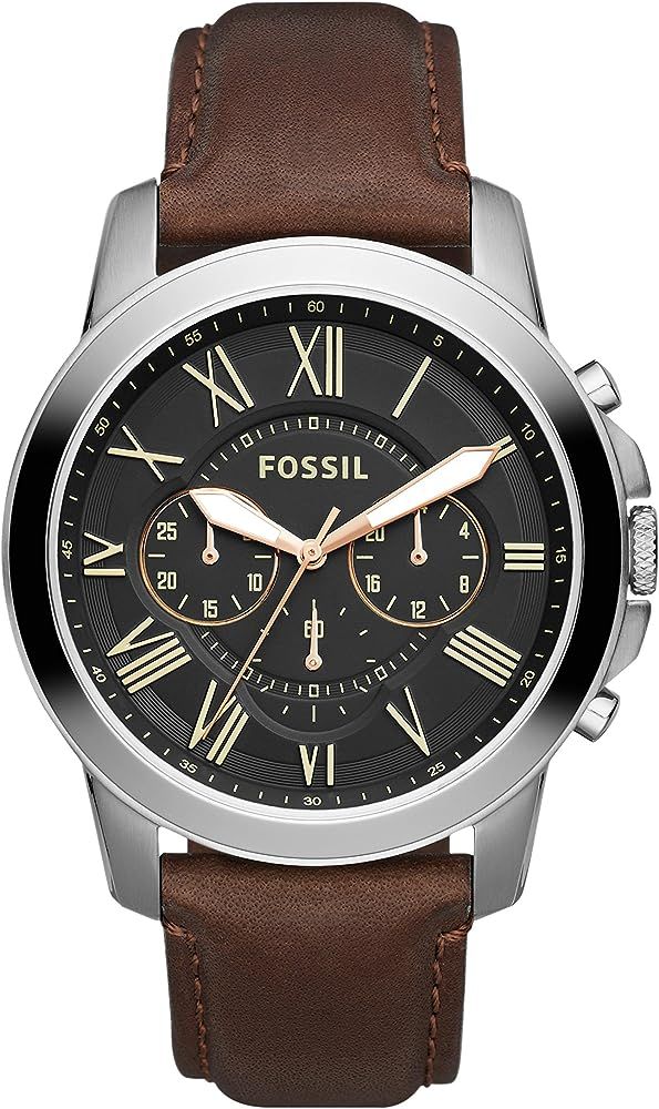 Fossil Men's Grant Stainless Steel Chronograph Quartz Watch | Amazon (US)