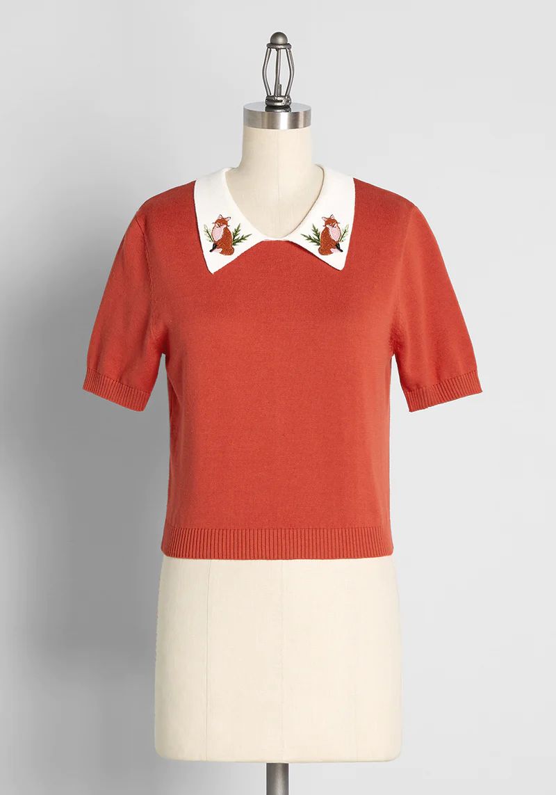 Foxy Little Lady Collared Knit Top | ModCloth