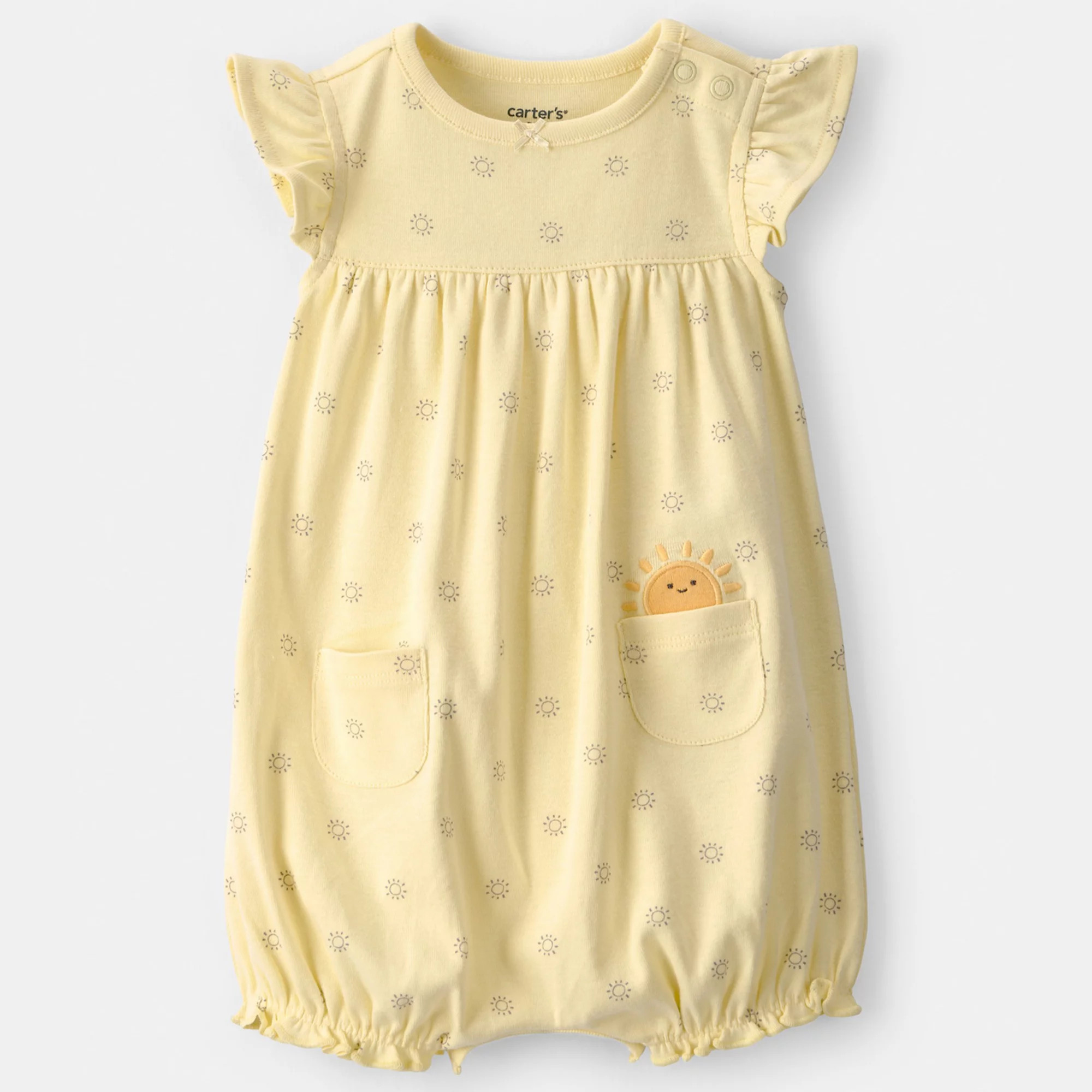 Baby Girl Carter's Short Sleeve Romper with Sun Design | Kohl's