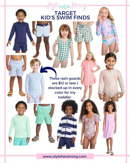 Target swim for kids: rash guards, swim trunks, bikinis, cover-ups 

#LTKkids #LTKtravel #LTKswim