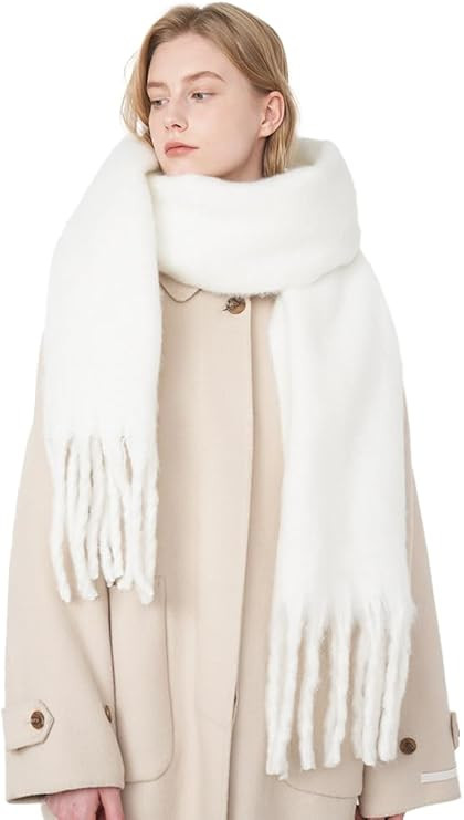 Avilego Chunky Scarf for Women Ultra Soft Oversized Warm Thick Scarf | Amazon (US)
