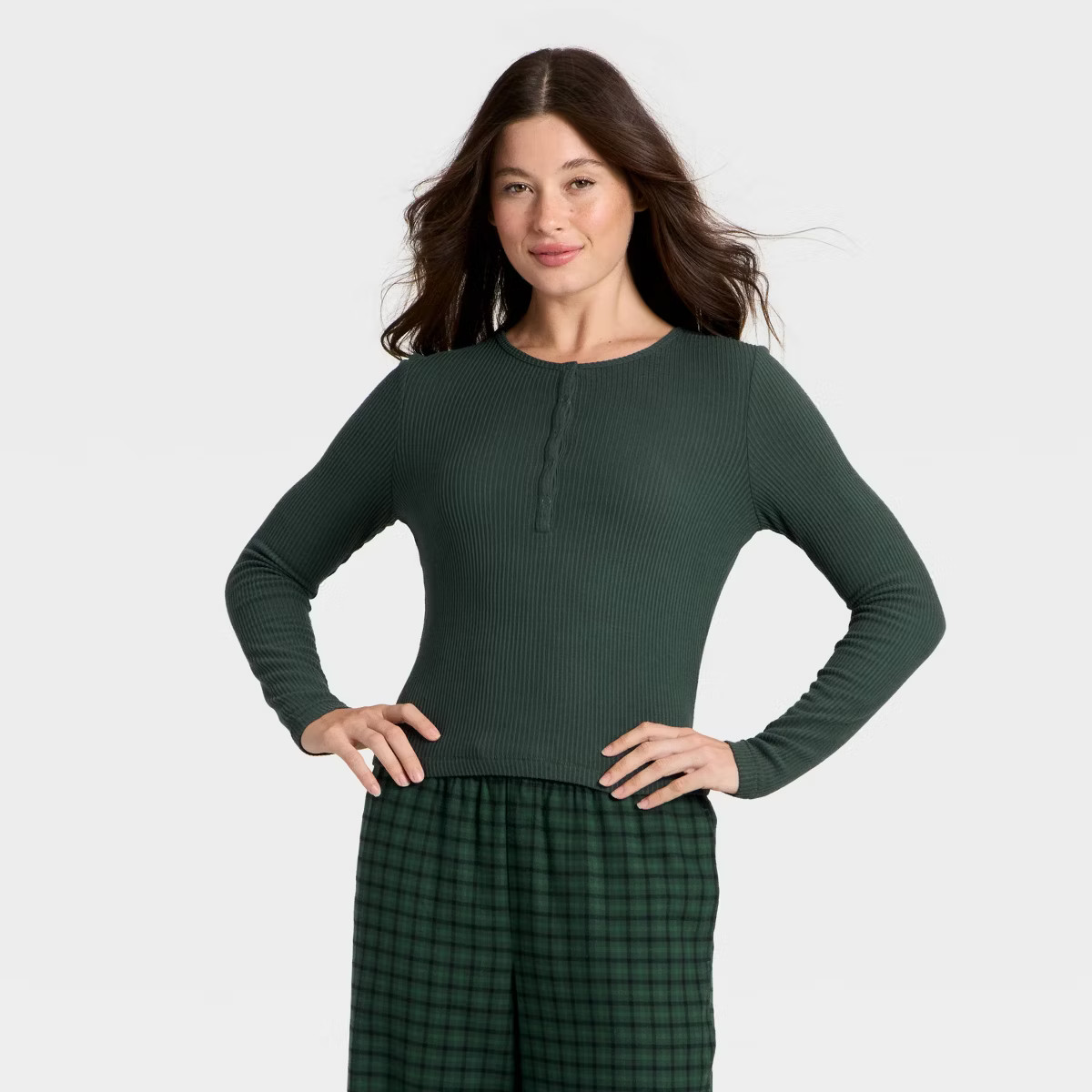 Women's Cozy Ribbed Long Sleeve Henley Pullover - Auden™ | Target