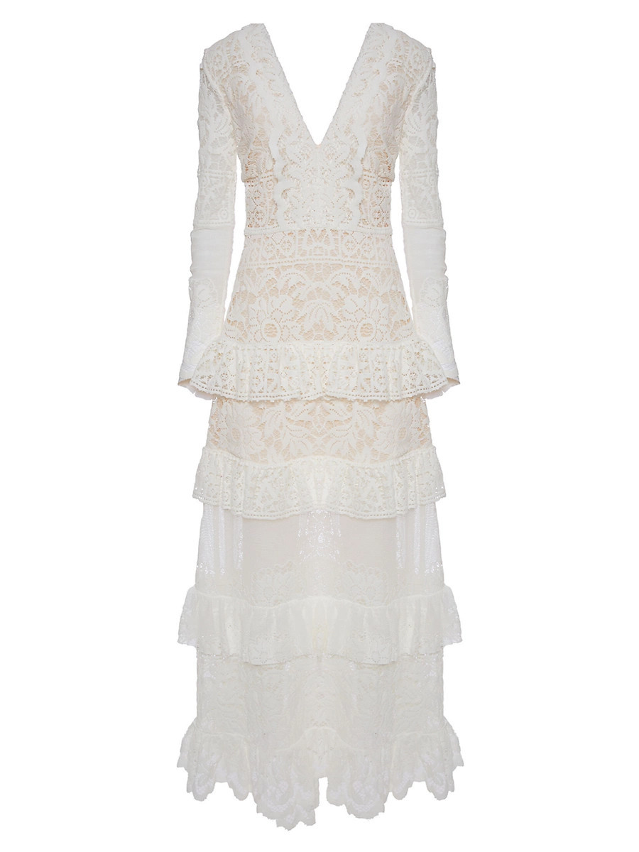 Women's Footloose Lacey Dress - Solid White - Size Large | Saks Fifth Avenue