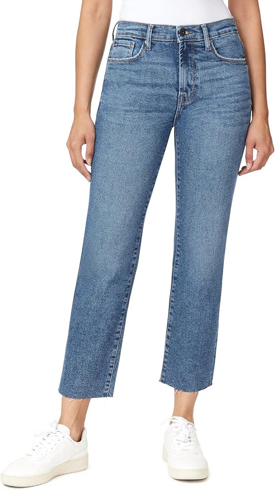 kensie Jeans Women's The Allie High-Rise Slim Straight Raw Hem 27-Inch Inseam, Sizes 0-16 | Amazon (US)