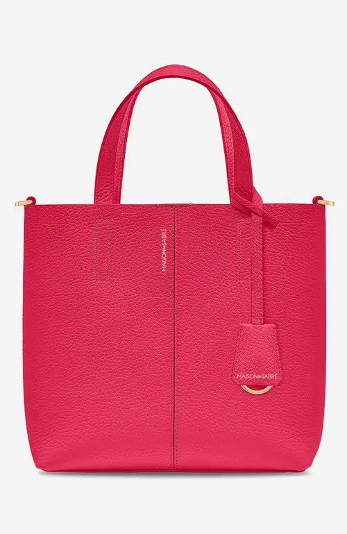 MAISON de SABRÉ Small Leather Soft Tote in Fuchsia Lavender at Nordstrom | Nordstrom