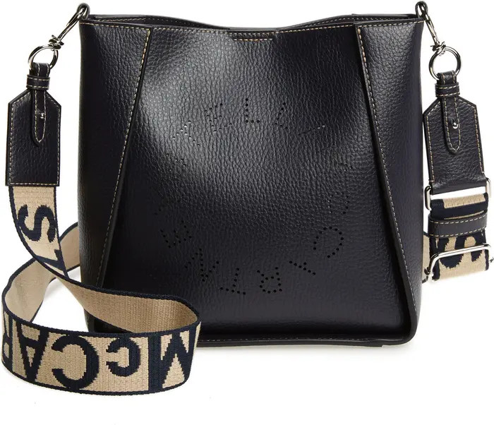 Stella McCartney Perforated Logo Mini Faux Leather Crossbody Bag | Nordstrom | Nordstrom