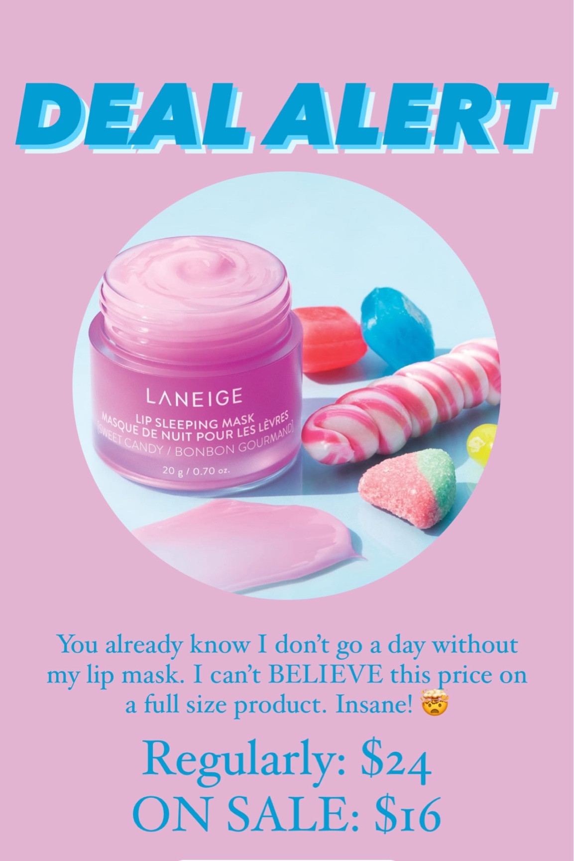 Stocking stuffer idea! Laneige Lip Mask on SUPER SALE! 

#stockingstuffer #laneige #giftsfortween

#LTKGiftGuide #LTKxPrimeDay #LTKBeauty