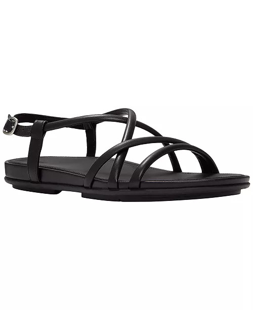 Women's Gracie Leather Strappy Back-Strap Sandals | Macy's